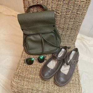 💙 Dockers Mary Jane Flats Buckle Brown Size 8